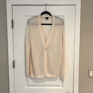 Ann Taylor Factory Cream size m open weave cardigan never worn